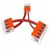 Conector Derivador Rápida (Compacto) Transparente  3 Bocas 1 a 2 Cables max Ø 6mm²
